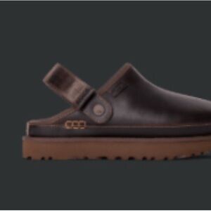 UGG Dark Brown GoldenStar Leather Clog